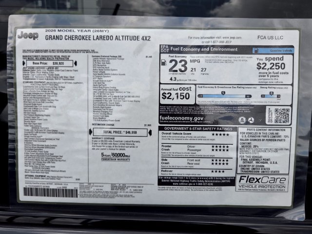 New 2026 Jeep Grand Cherokee Altitude RWD image 10