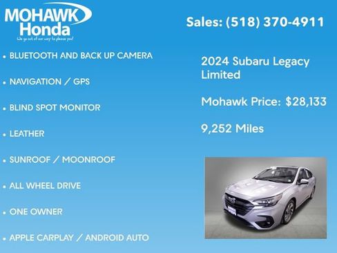 Used 2024 Subaru Legacy Limited image 7