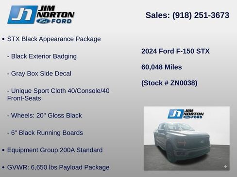 Used 2024 Ford F150 STX w/ STX Black Appearance Package AWD/4WD image 8