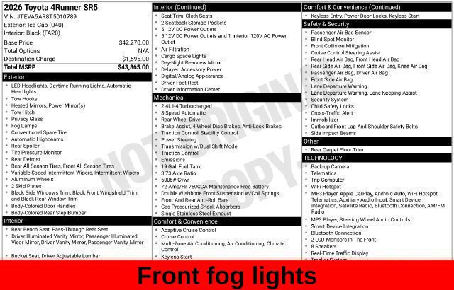 Used 2026 Toyota 4Runner SR5 RWD image 50