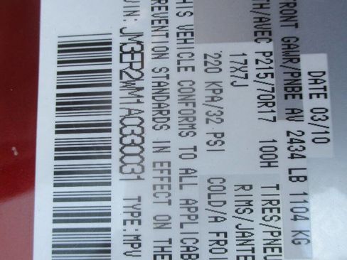 Used 2010 MAZDA CX-7 i SV image 14