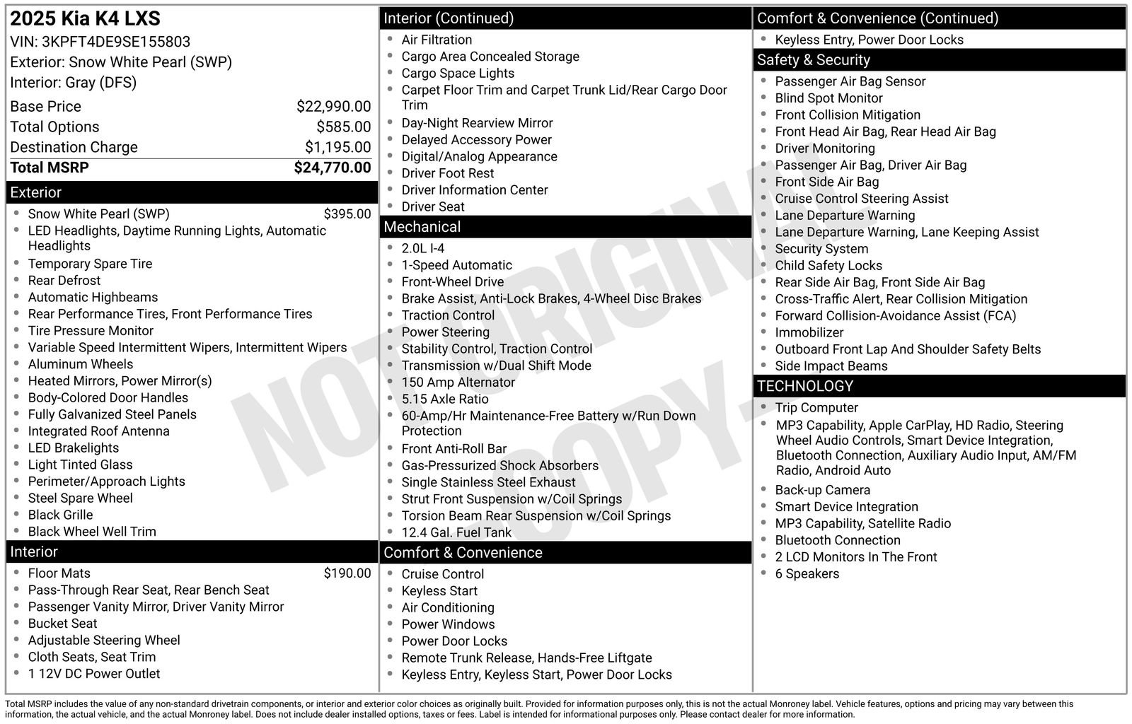 Certified 2025 Kia K4 FWD image 29