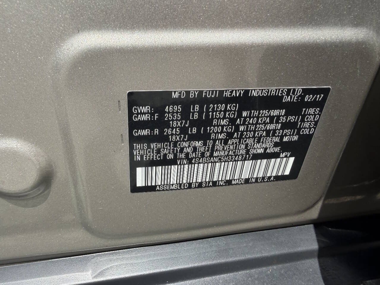 Used 2017 Subaru Outback 2.5i Limited AWD/4WD image 13