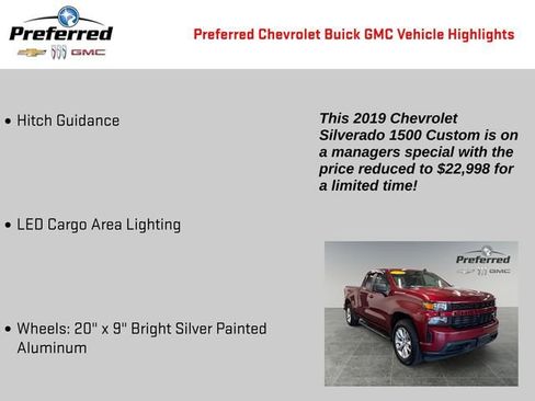 Used 2019 Chevrolet Silverado 1500 Custom w/ Custom Value Package AWD/4WD image 4