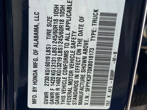 Used 2019 Honda Ridgeline RTL-E image 7