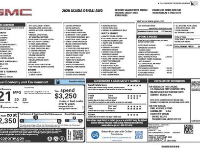 New 2026 GMC Acadia Denali w/ Super Cruise Package