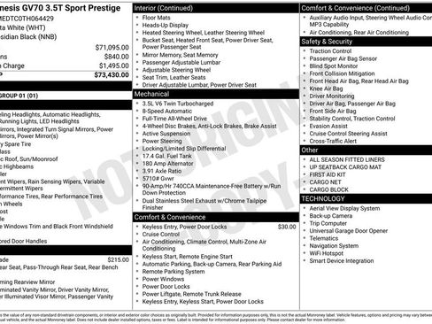 New 2026 Genesis GV70 3.5T Sport Prestige AWD/4WD image 8