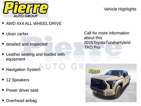 Used 2025 Toyota Tundra TRD Pro AWD/4WD image 2