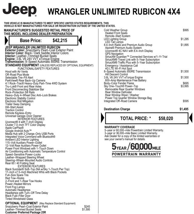Used 2021 Jeep Wrangler Unlimited Rubicon AWD/4WD image 2