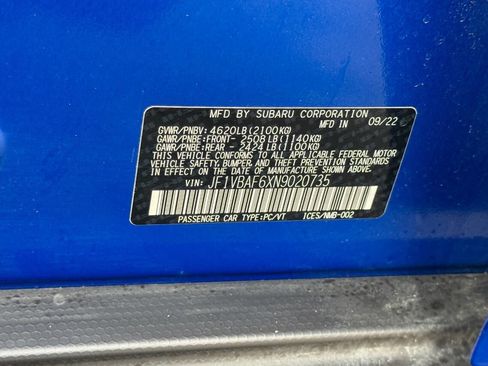 Used 2022 Subaru WRX Premium image 22