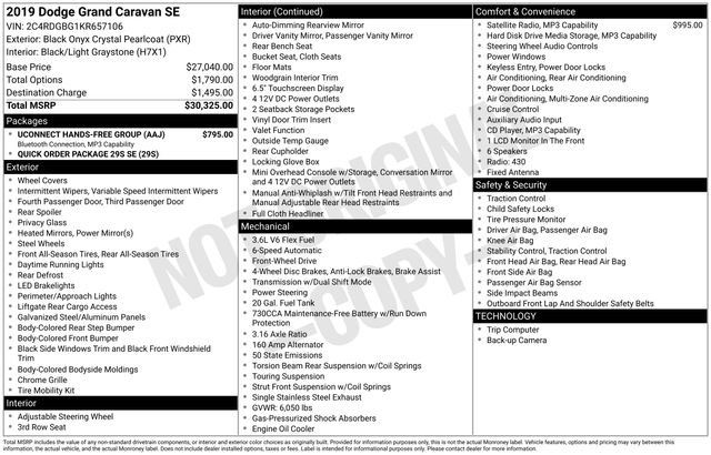 Used 2019 Dodge Grand Caravan SE w/ UConnect Hands-Free Group FWD image 7