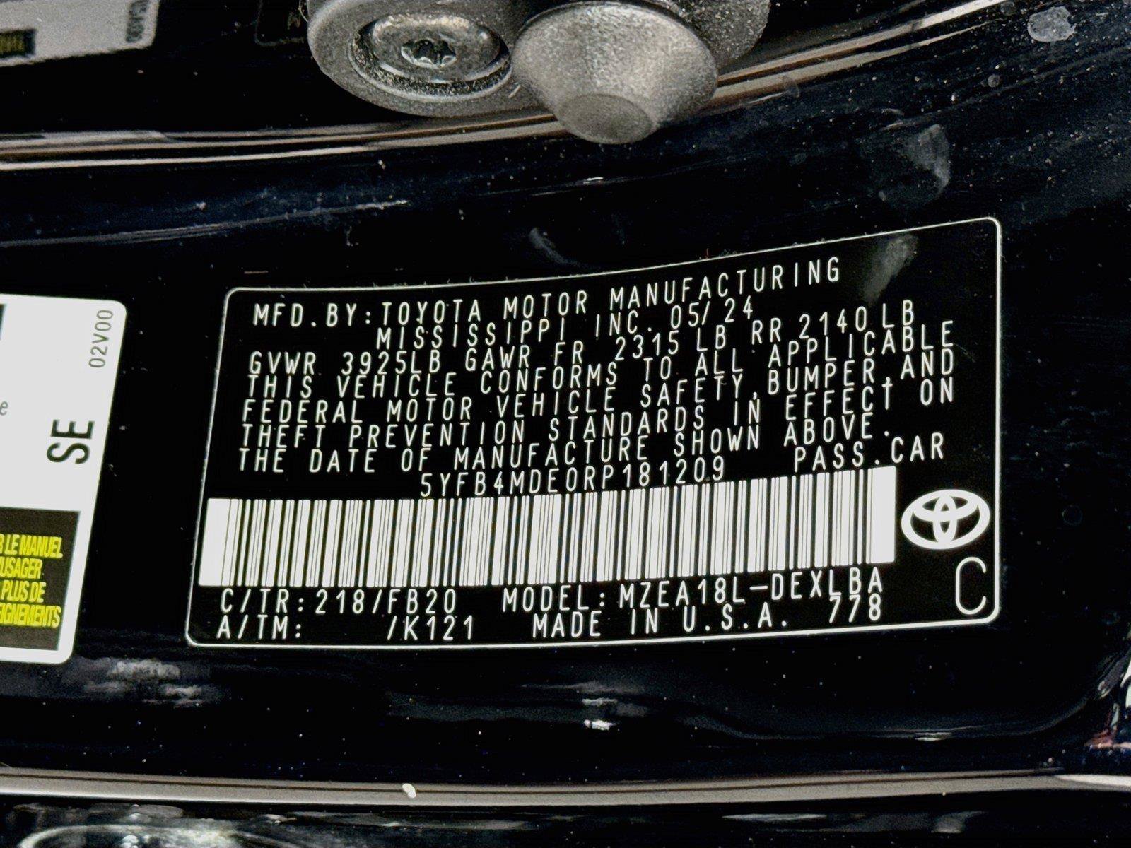 Certified 2024 Toyota Corolla LE FWD image 43