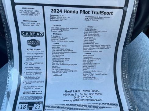 Used 2024 Honda Pilot TrailSport image 29