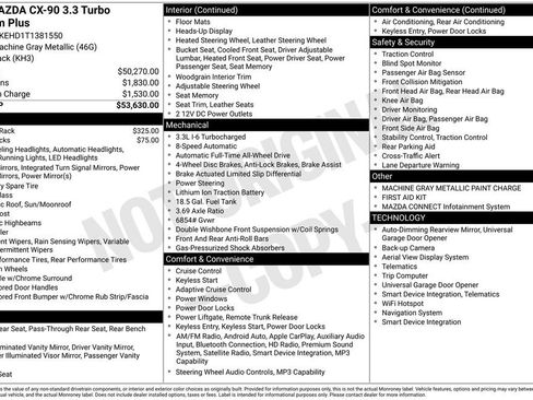New 2026 MAZDA CX-90 3.3 Turbo w/ Premium Plus Pkg AWD/4WD image 4