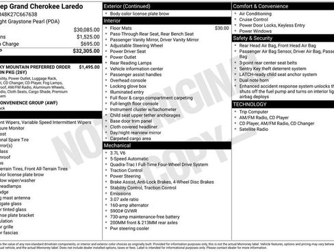 Used 2007 Jeep Grand Cherokee Laredo AWD/4WD image 4