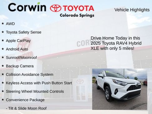 Used 2025 Toyota RAV4 XLE w/ Convenience Package image 7