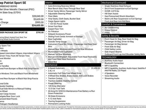 Used 2017 Jeep Patriot Sport AWD/4WD image 2