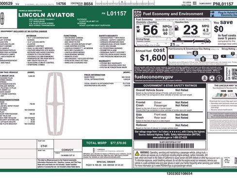 Certified 2023 Lincoln Aviator Grand Touring w/ Equipment Group 301A AWD/4WD image 3