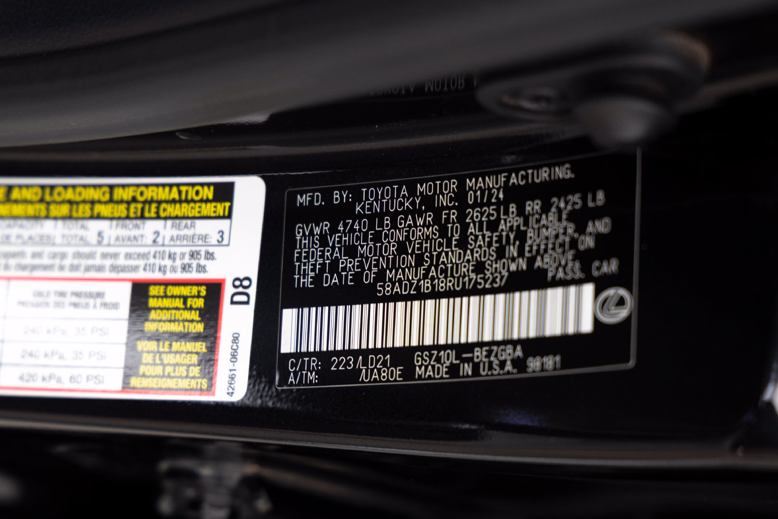 Used 2024 Lexus ES 350 w/ Premium Package FWD image 33