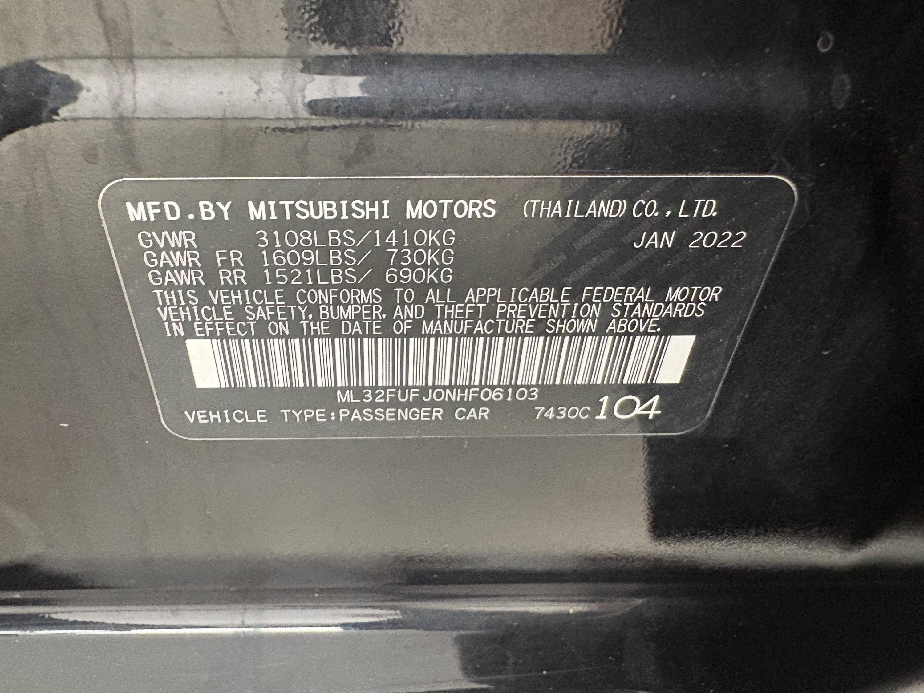 Used 2022 Mitsubishi Mirage G4 LE FWD image 32