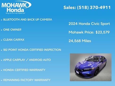 Certified 2024 Honda Civic Sport image 8