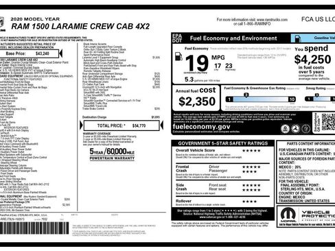 Used 2020 RAM 1500 Laramie w/ Sport Appearance Package RWD image 5
