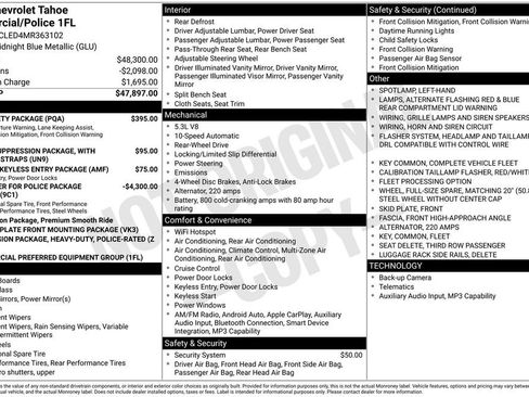 Used 2021 Chevrolet Tahoe 2WD w/ 1FL Safety Package image 8