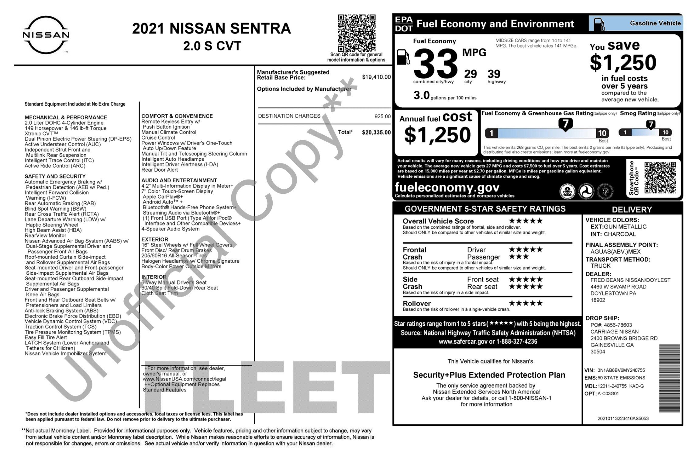 Used 2021 Nissan Sentra S FWD image 2