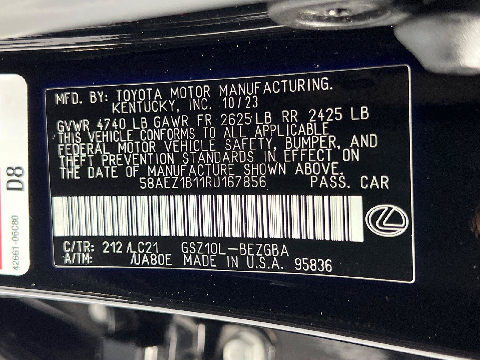 Certified 2024 Lexus ES 350 w/ Technology Package FWD image 34