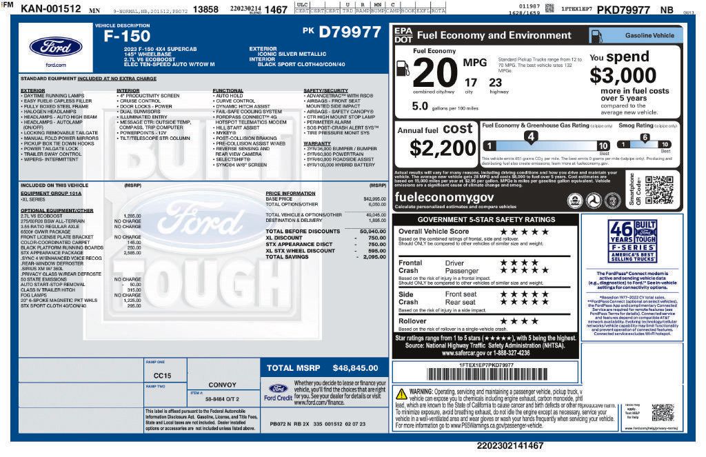 Used 2023 Ford F150 XL w/ STX Appearance Package AWD/4WD image 18