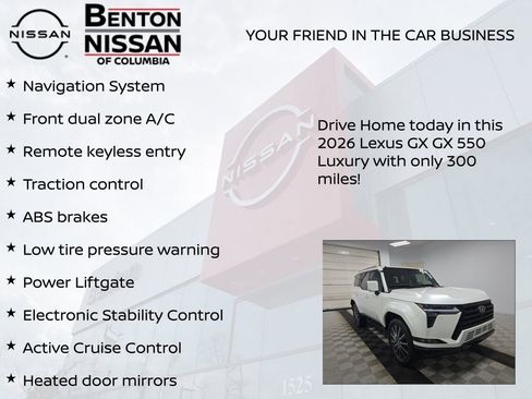 Used 2026 Lexus GX 550 w/ Accessory Package (2T) AWD/4WD image 4