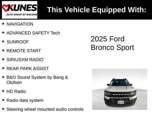 Used 2025 Ford Bronco Sport Outer Banks w/ Outer Banks Tech Package+ AWD/4WD image 5