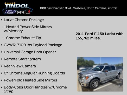 Used 2011 Ford F150 Lariat w/ Lariat Chrome Pkg RWD image 12