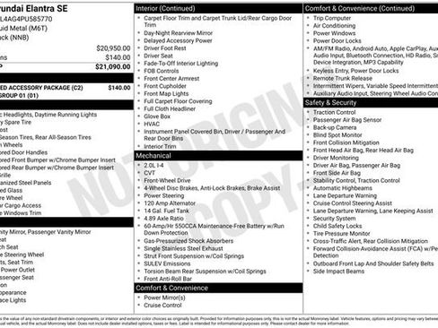 Used 2023 Hyundai Elantra SE w/ Preferred Accessory Package image 49
