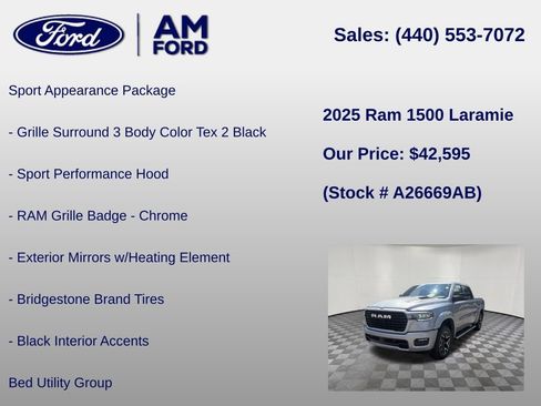 Used 2025 RAM 1500 Laramie w/ Sport Appearance Package AWD/4WD image 18