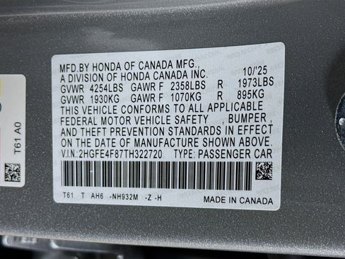 New 2026 Honda Civic Sport image 37