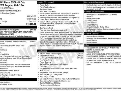 Used 2012 GMC Sierra 3500 W/T w/ Snow Plow Prep Package image 19