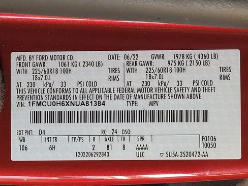 Used 2022 Ford Escape SEL w/ Technology Package FWD image 33