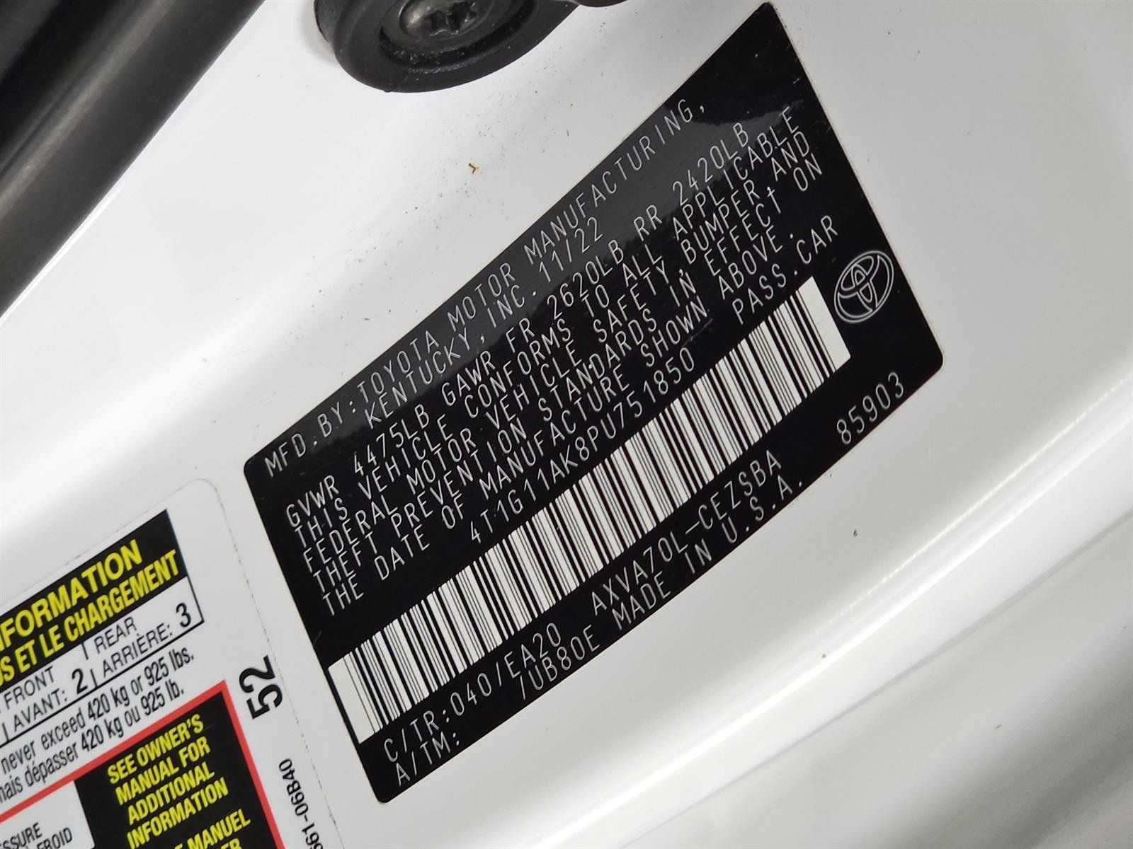 Used 2023 Toyota Camry SE w/ Protection Package (Q2) (TMS) FWD image 27
