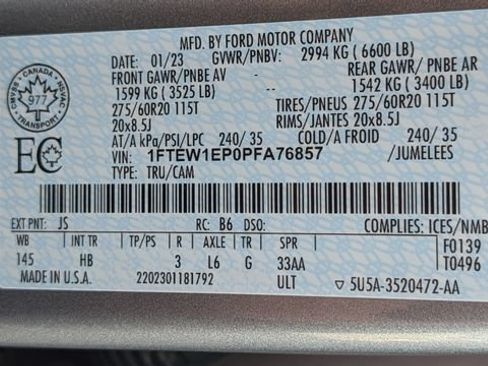 Used 2023 Ford F150 Lariat w/ Equipment Group 502A High AWD/4WD image 24