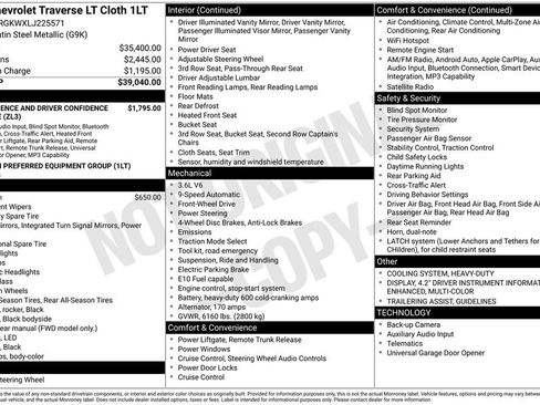 Used 2020 Chevrolet Traverse LT image 3