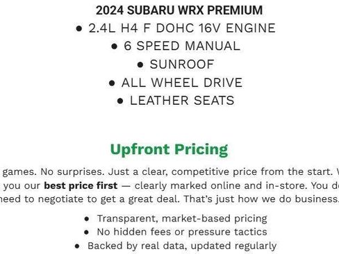 Used 2024 Subaru WRX Premium AWD/4WD image 2