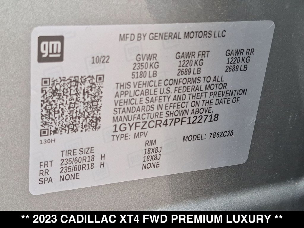 Used 2023 Cadillac XT4 Premium Luxury w/ Driver Assist Package FWD image 29