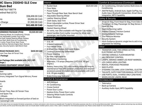 Used 2020 GMC Sierra 2500 SLE w/ SLE Convenience Package AWD/4WD image 3