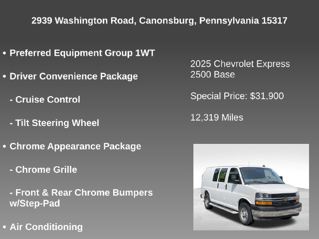 Used 2025 Chevrolet Express 2500 w/ Driver Convenience Package RWD image 9