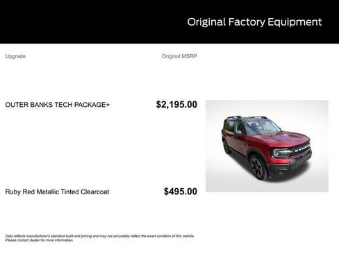 Certified 2025 Ford Bronco Sport Outer Banks w/ Outer Banks Tech Package+ AWD/4WD image 10