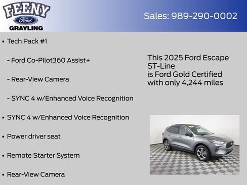 Certified 2025 Ford Escape ST-Line w/ Tech Pack #1 AWD/4WD image 13