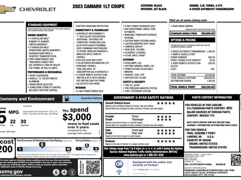 Used 2023 Chevrolet Camaro LT image 3