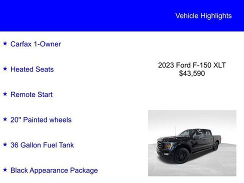 Certified 2023 Ford F150 XLT w/ Equipment Group 302A High AWD/4WD image 2