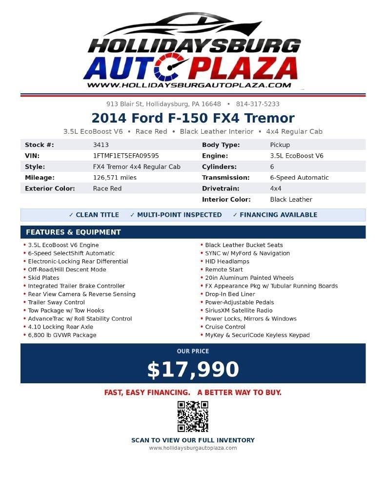 Used 2014 Ford F150 FX4 w/ FX Appearance Package AWD/4WD image 2